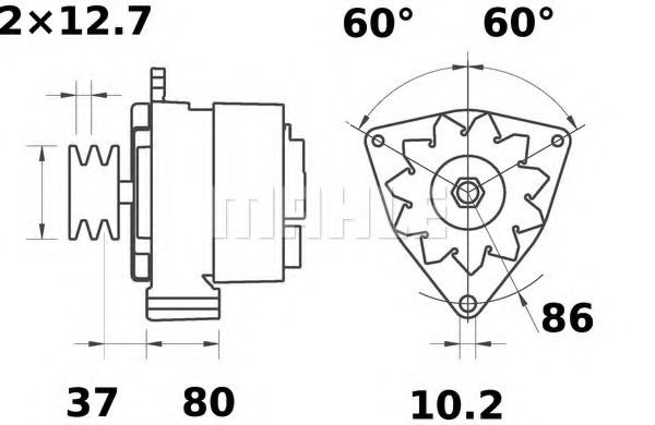 MAHLE ORIGINAL MG 206 Alternator
